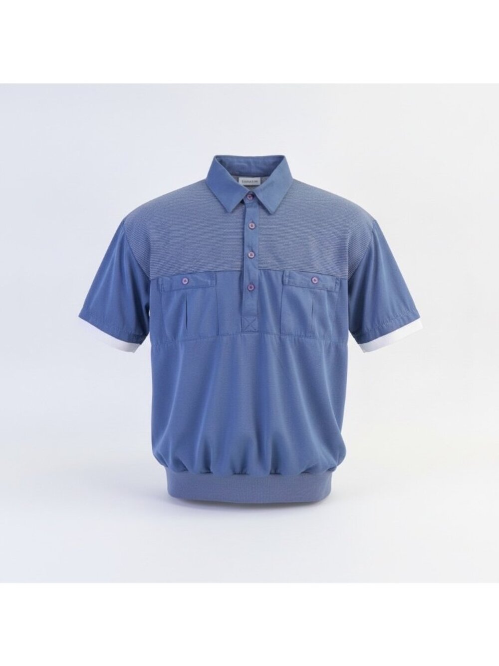 Classics By Palmland Mens Blue Short Sleeve Polo Shirt Retro Fit Sz M